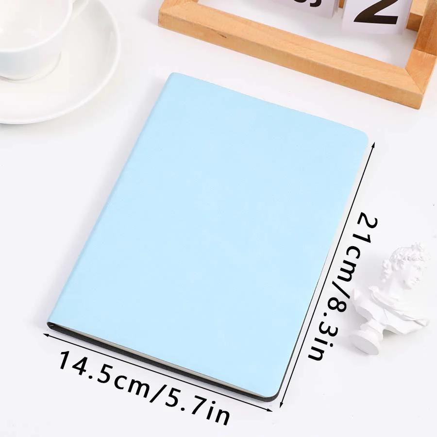 A5 Soft Leather Notebook, 120 Pages, Office Stationery, Waterproof Cover, Comfortable Touch, Hot Selling