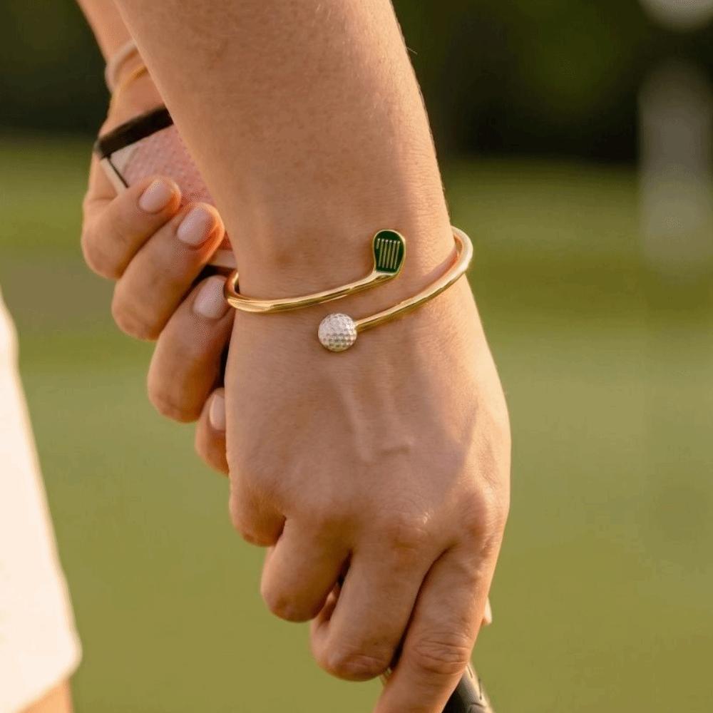 Open Sports Style Bangle Metal Chain Inlaid Rhinestones Bracelet Tennis Racket Bracelet Gifts