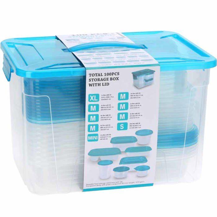 EXCELLENT Récipient Alimentaire Avec Couvercle Set De 50 Pcs KO-CR3000010