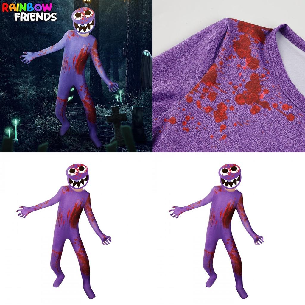 Kids Rainbow Roblox Friends Cosplay Jumpsuit Costume Party Halloween Outfit Gift