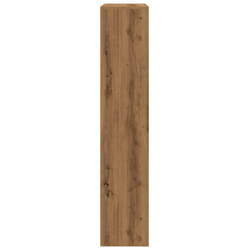 Room Divider Bookshelf 4 Tier Artisan Oak Design 143.5 X 29 X 143.5 Cm