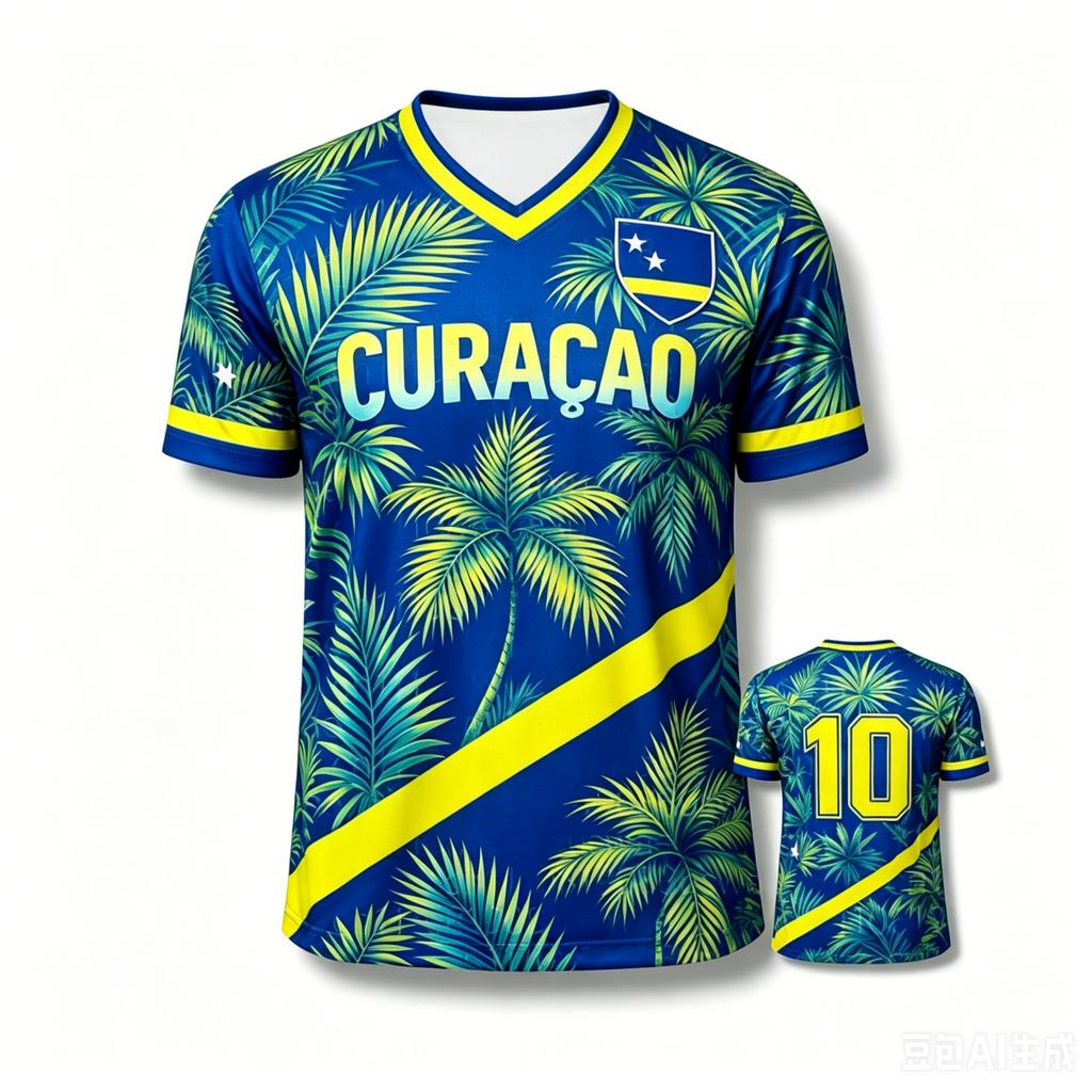 Curacao Tribal Printed T-shirt Men's Breathable Sports 3D Printed T-shirt Style Casual Men's Football Top Suitable for Fans Moto