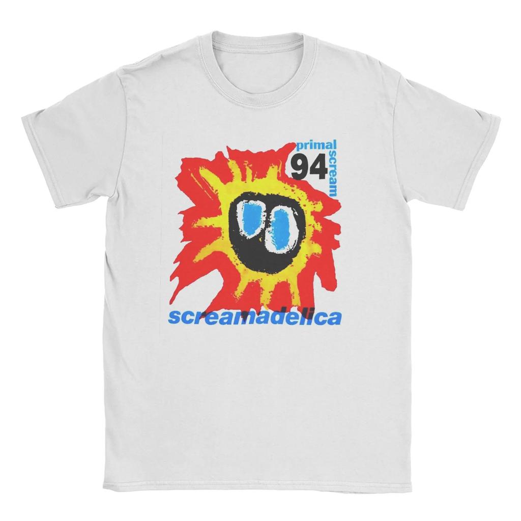 Primal Scream Screamadelica Bavlněné Unisex Tričko s Kulatým Výstřihem Nový Přírůstek