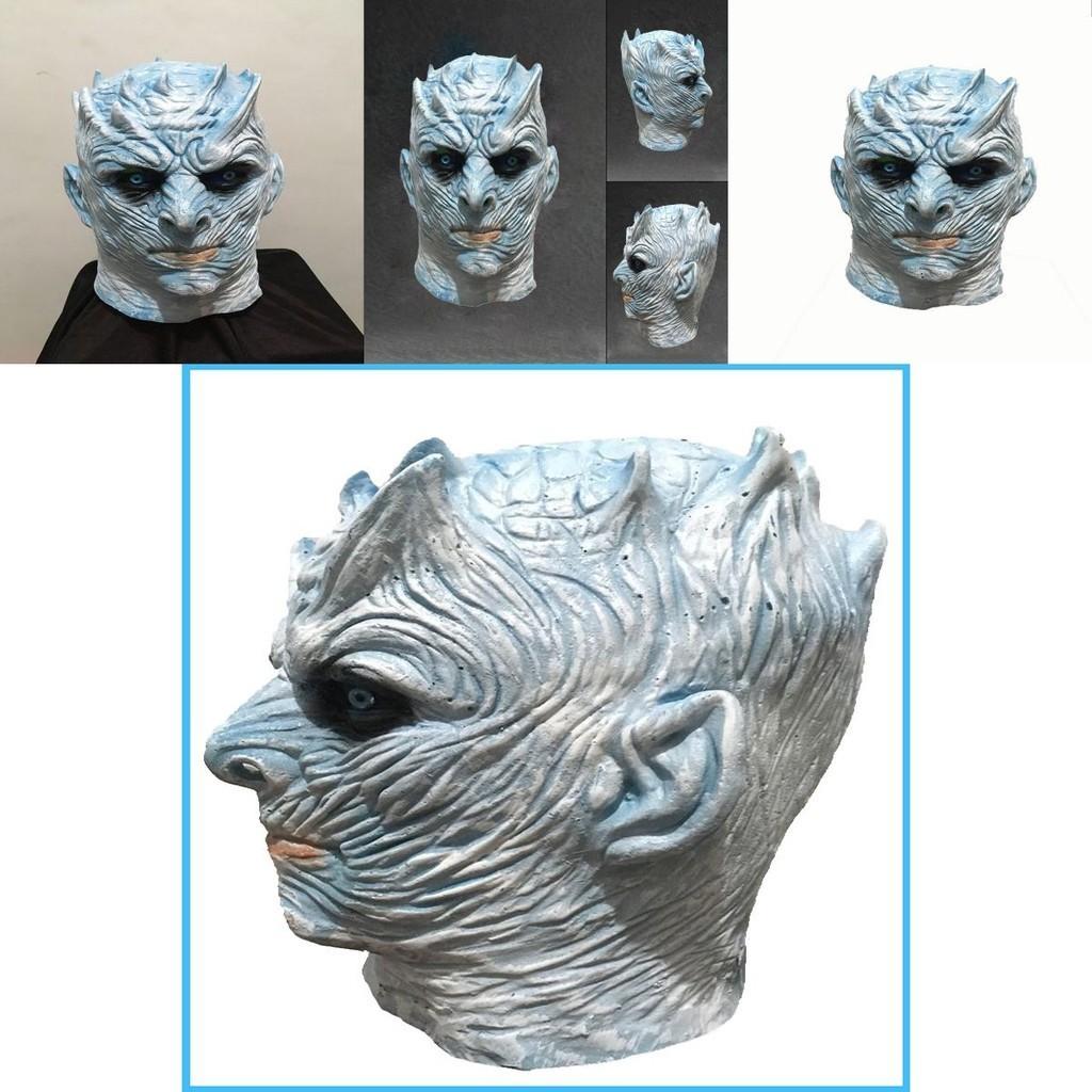 Stunning Game Of Thrones White Walker Latex Mask For Night King Costume Parties