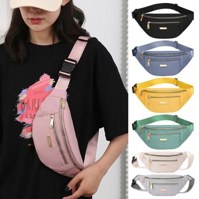 Bolsa de cintura unissex com alça elástica ajustável, fecho de zíper, grande capacidade, leve, para esportes ao ar livre, pochete, bolsa de proprietário, bolsa de peito para atividades ao ar livre