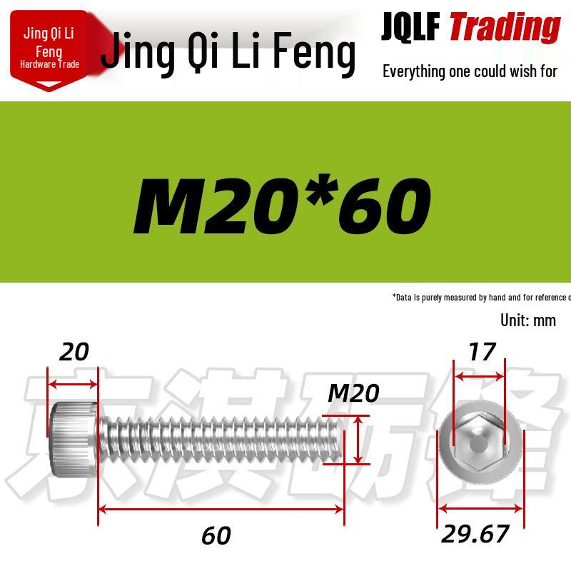 201 Stainless Steel Hex Socket Head Cap Screws M3-M27, Fully Threaded