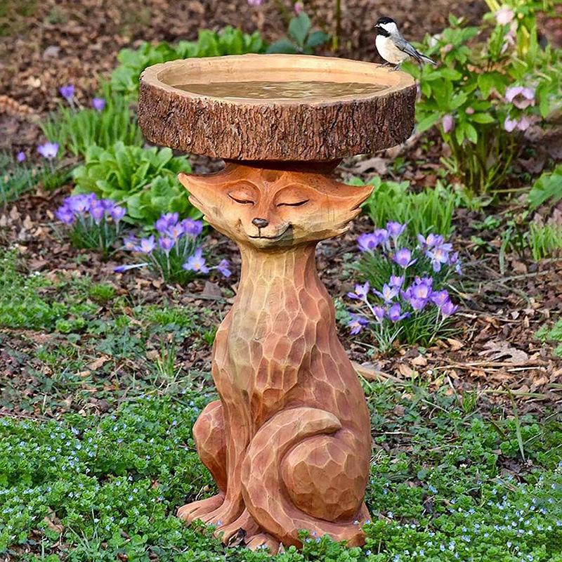 Garden Animal Resin Bird Feeder with Raccoon, Fox, and More