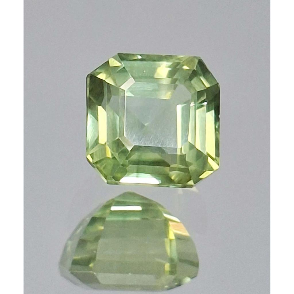 Certified Natural Light Green Sapphire Asscher Cut 9-11 Ct Beautiful Gemstone