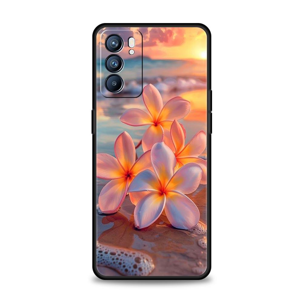 

Чехол для телефона с рисунком «Красивые цветы и листья» для Oppo Reno8 Reno7 Reno6 Pro A54 5G Find X6 X5 A53 A52 A9 A15 A95 A17 A16 A57 A31 Reno6 Pro Plus 5G