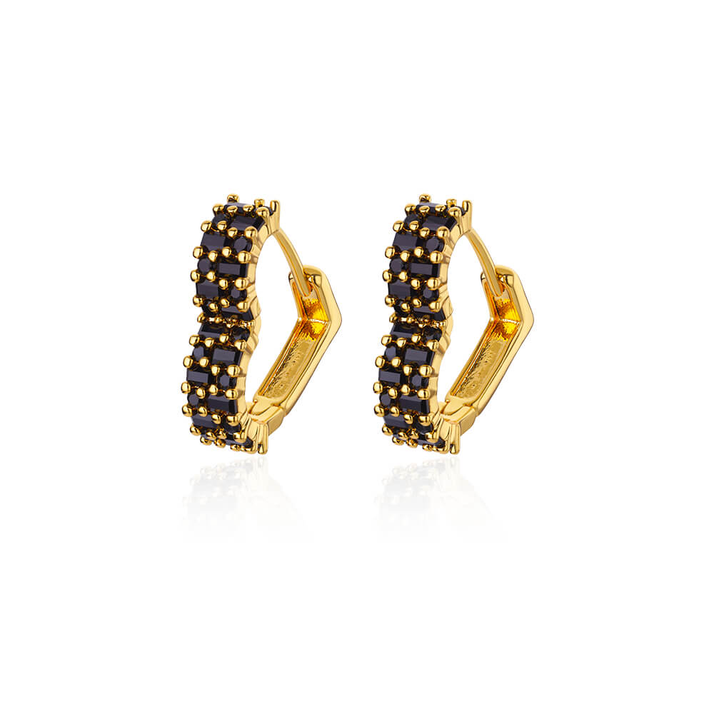 Schwarze Zirkon Ohrringe für Damen Mädchen Elegant Edelstahl Stecker Ohrringe 2024 Trend Einzigartiges Design Paar Schmuck Accessoires