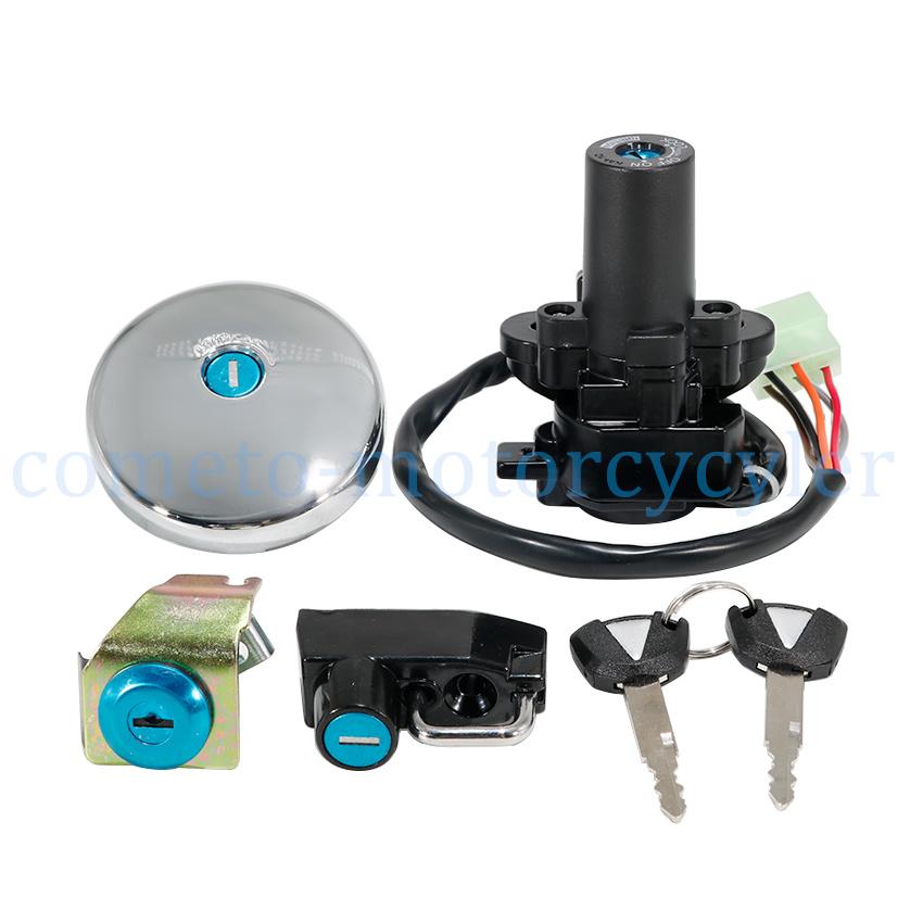 OEM:27048-5316 51049-0003 Motorcycle Ignition Key Lock Switch Set Key Kit For Kawasaki W800 2022-2025 W800 ABS 2024
