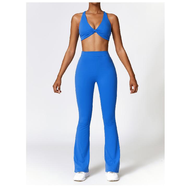 Peach Butt Lifting Yoga Belly Pants Fitness Exercise Wide Leg Micro Belly Pants High Waist Speed Drying Yoga Pants For Women