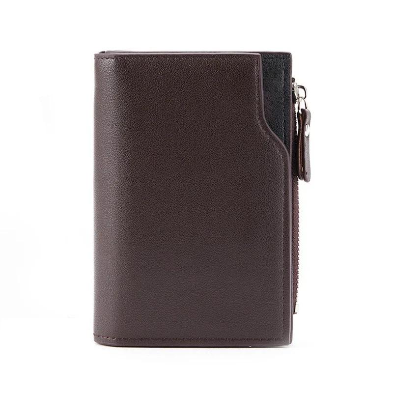 

Men Wallet Short PU Leather Male Purse Black Coffee Credit Card Holders with Zipper Men Wallet Money Bag carteira masculina