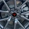 56mm Center Hub Caps for Tesla Model 3 Y S X Car Wheel Valve Cap Tire Lug Nut Protective Cover Exterior Decoration 25pcs / 29pcs