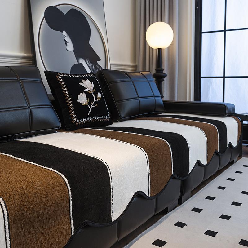 Special-Shaped Sofa Cushion, High-Grade Non-Slip Seat Cushion, Universal In All Seasons, Chenier Straight Row Anti-Cat Scratch Sofa Cover Cover Cloth