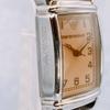 Used [Working item] Good condition EMPORIO ARMANI stainless steel watch square men's Emporio Armani orange beige brown