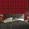Red Burgundy Checkered Wallpaper for Living Room and Bedroom 50x1000