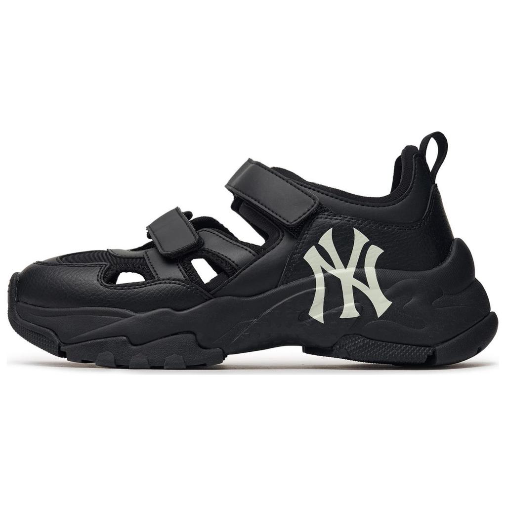 MLB New York Yankees Polyester Synthetic Leather Mary Jane Durable Low-Top Casual Shoes Unisex sneakers Black 3ASDCH143-50BKS