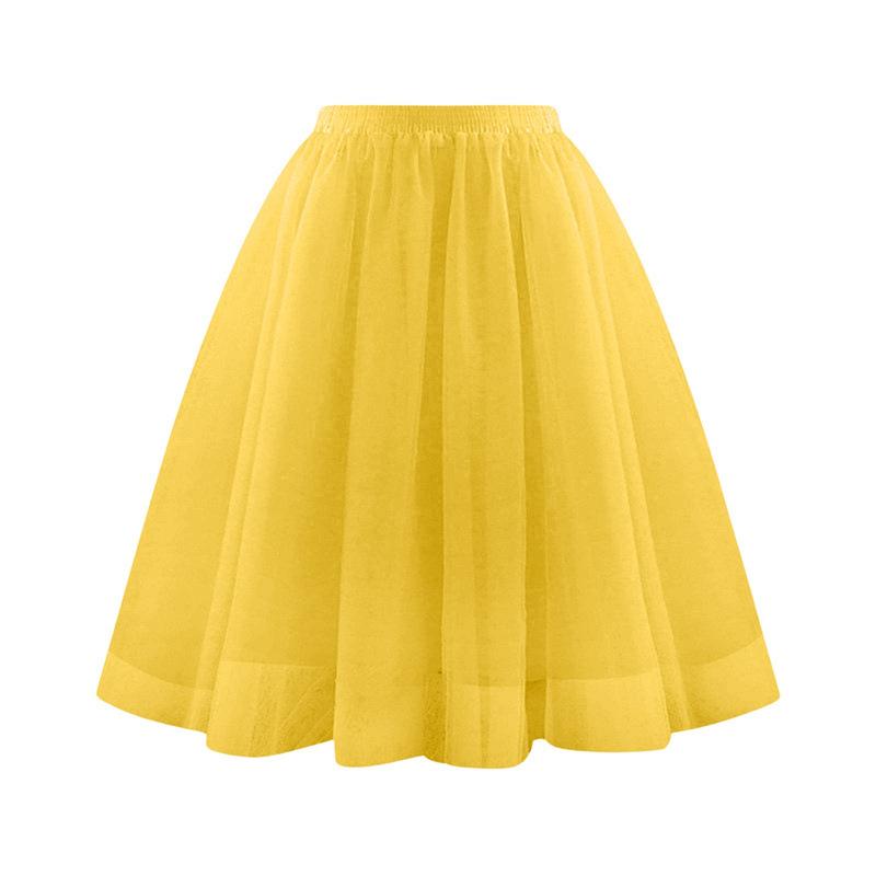 Women’s Skirts Spring Summer Trendy Fairy-style Plus-size Tulle Puff-skirt Plus-size Slimming Fluffy Layered Tulle Tutu Skirt