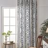 Vintage Blue and White Porcelain Cotton Linen Curtains Semi-Blackout Curtains Kitchen Rod-Through Printed Door Curtains