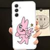 Funny My Friend Rabbit Pink HD Clear Transparent Phone Case For Samsung Galaxy A52,A12,A51,S24,S23,S22ULTRA,S21 Edge,S20LITE,Plu