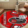 Tampa Bay Buccaneers Helmet Round Mat, Anti-slip Circle Carpet Chair Rug For livingroom,Bedroom, Doormat Home Decor Gift Christmas Gifts