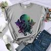 Cthulhu Tshirt Female Clearance Sales Party Gothic Streetwear Vintage T Shirt Cheap Gothic Japan Baddie Y2k