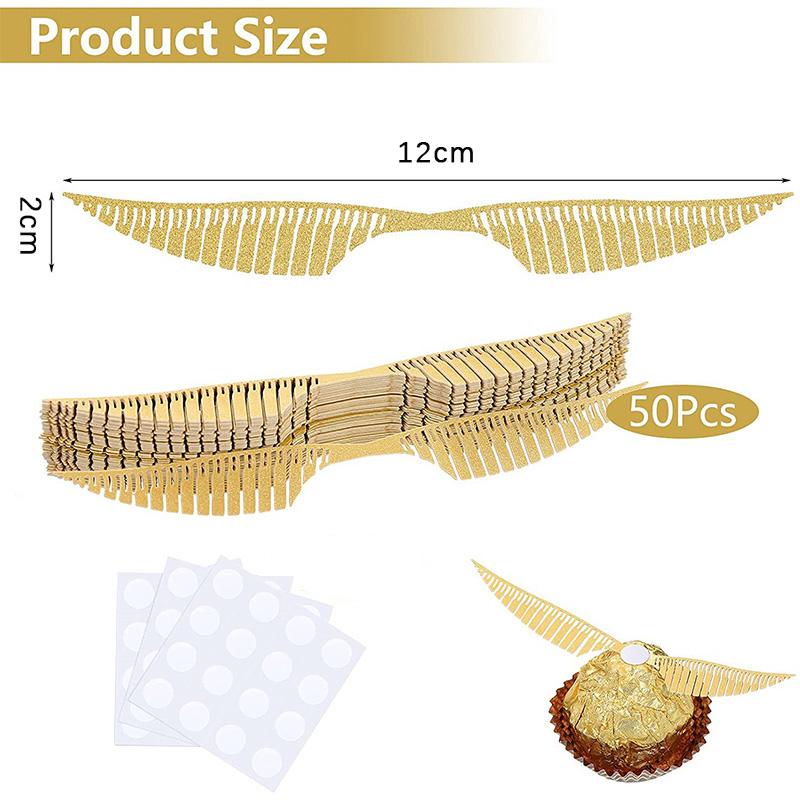 50Pcs Wizard Party Schokolade Dekoration Schokolade Höhlte Flügel Dekoration