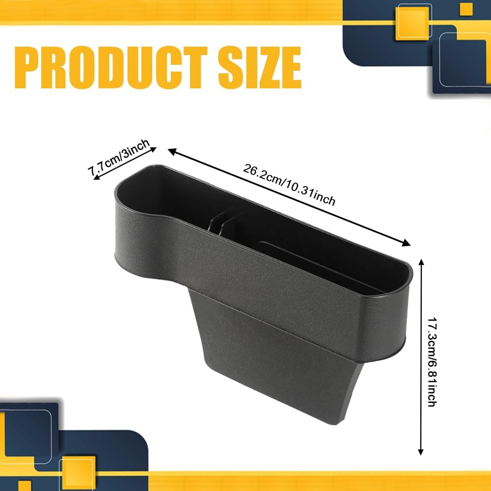 2 Packs Car Seat Gap Filler Organizer, Multifunctional Car Seat Organizer with Adjustable Cup Holder, Universal Automotive Accessories Car Seat