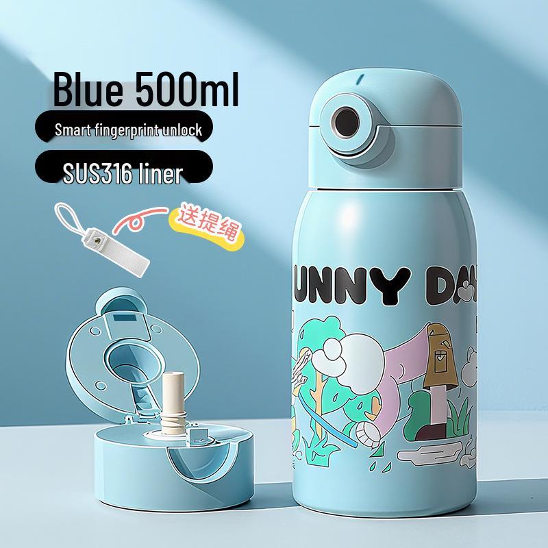 Kinder Isolierte Edelstahl Wasserflasche mit Fingerabdruckschloss