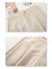 Women's 2025 Gray High-Waisted Wide-Leg Dress Pants - Spring/Autumn Casual and Drapey