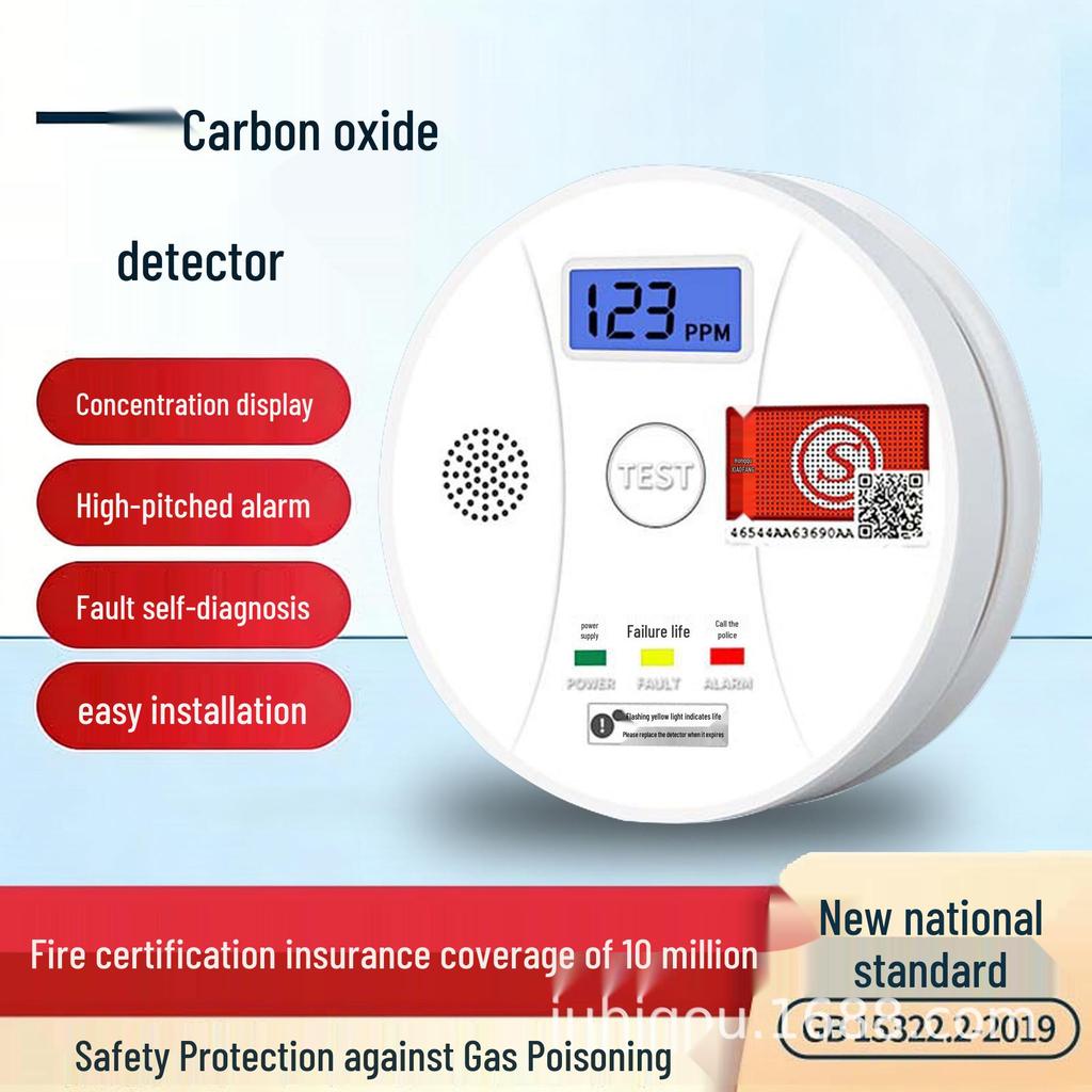 Battery-Powered Indoor Carbon Monoxide and Gas Detector