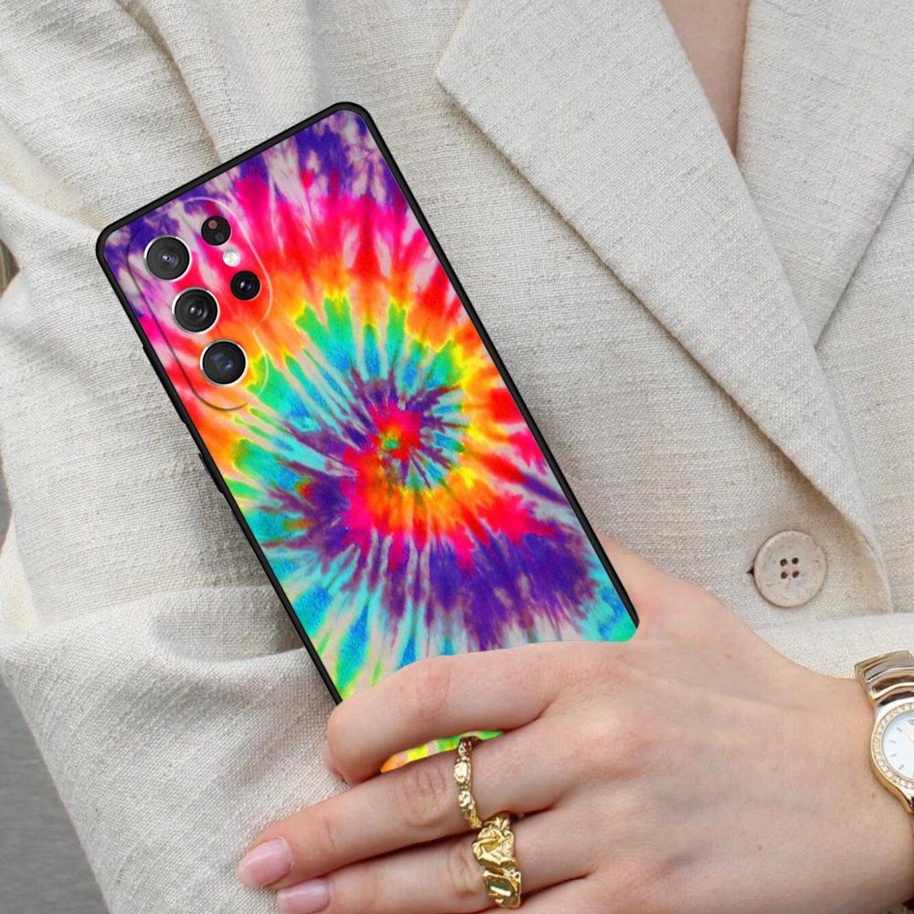 Colorful Tie Dye Rainbow Hippie Art SOFT Cell Phone Case for Samsung Galaxy S26 Ultra S25 S24 S23 S22 S21 S20 Note10 Cover
