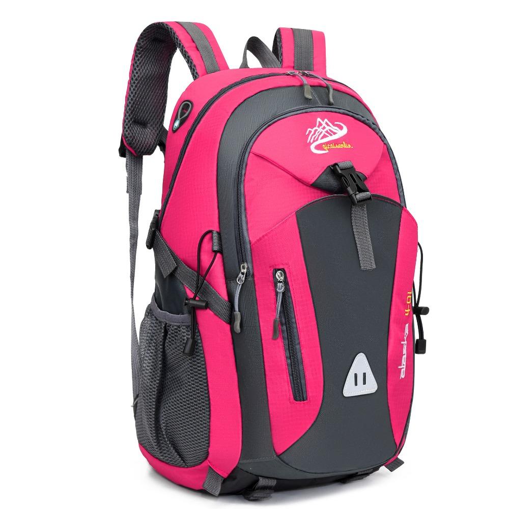 

Unisex Travel Backpack Luggage Backpacks Computer Bags Outdoor Climbing Bag Hiking Camping Student School Bag for Women and Men рожевий червоний колір