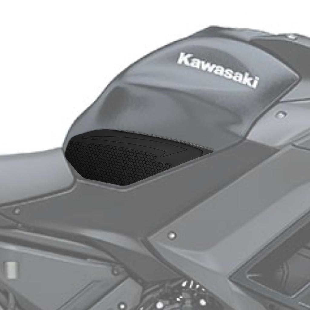 LEDISHUN Traction Pad Street Bike Kit for Kawasaki Ninja 650 (2017-2024) and Z650 (2019-2024) Tank Pad (Black)