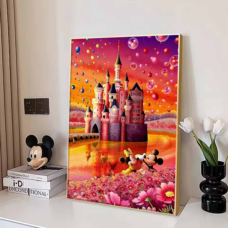 Disney 5D DIY Diamond Painting Fairytalelike Disney themed Illustrations Full round Diamond Mosaic Cartoon Cross-stitch Art for Home Decoration