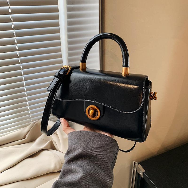 Premium Bag Women's New Autumn and Winter Retro Versatile Shoulder Messenger Bag Portable Small Square Bag
