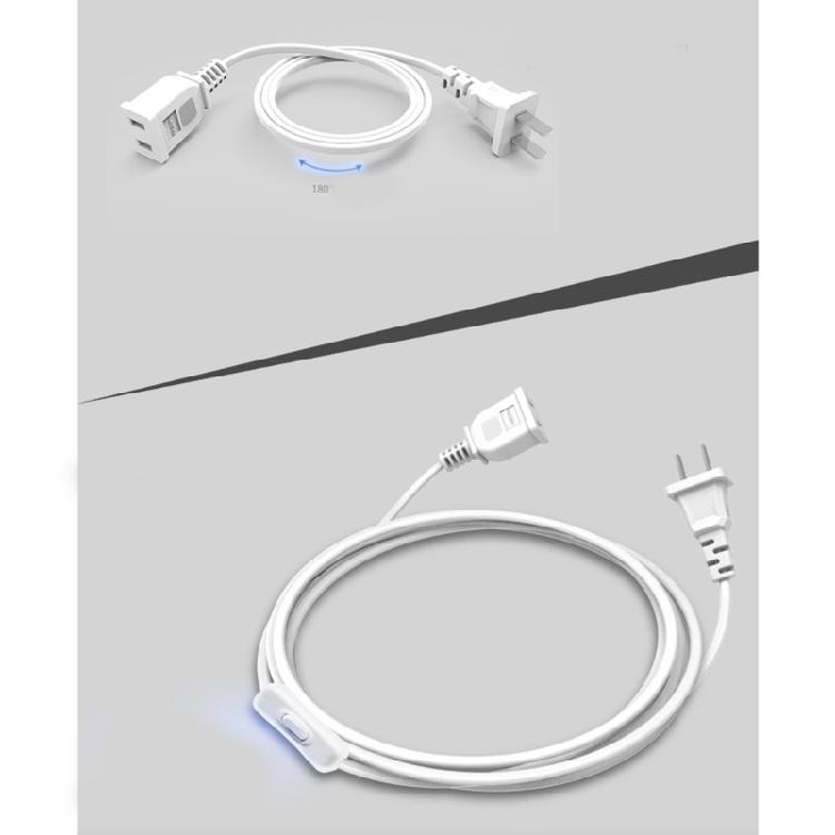 2 Prong Extension Cord US AC 2-Prong Male and Female Power Cable 750W 85-265V