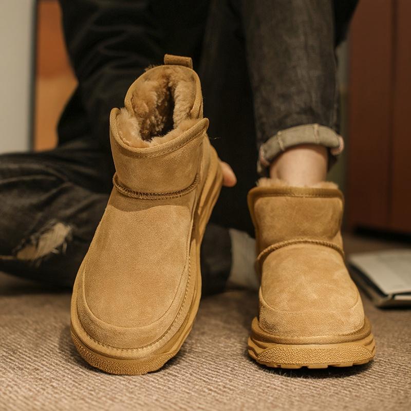 Snow boots winter velvet warm large cotton shoes fur integrated bread shoes winter
