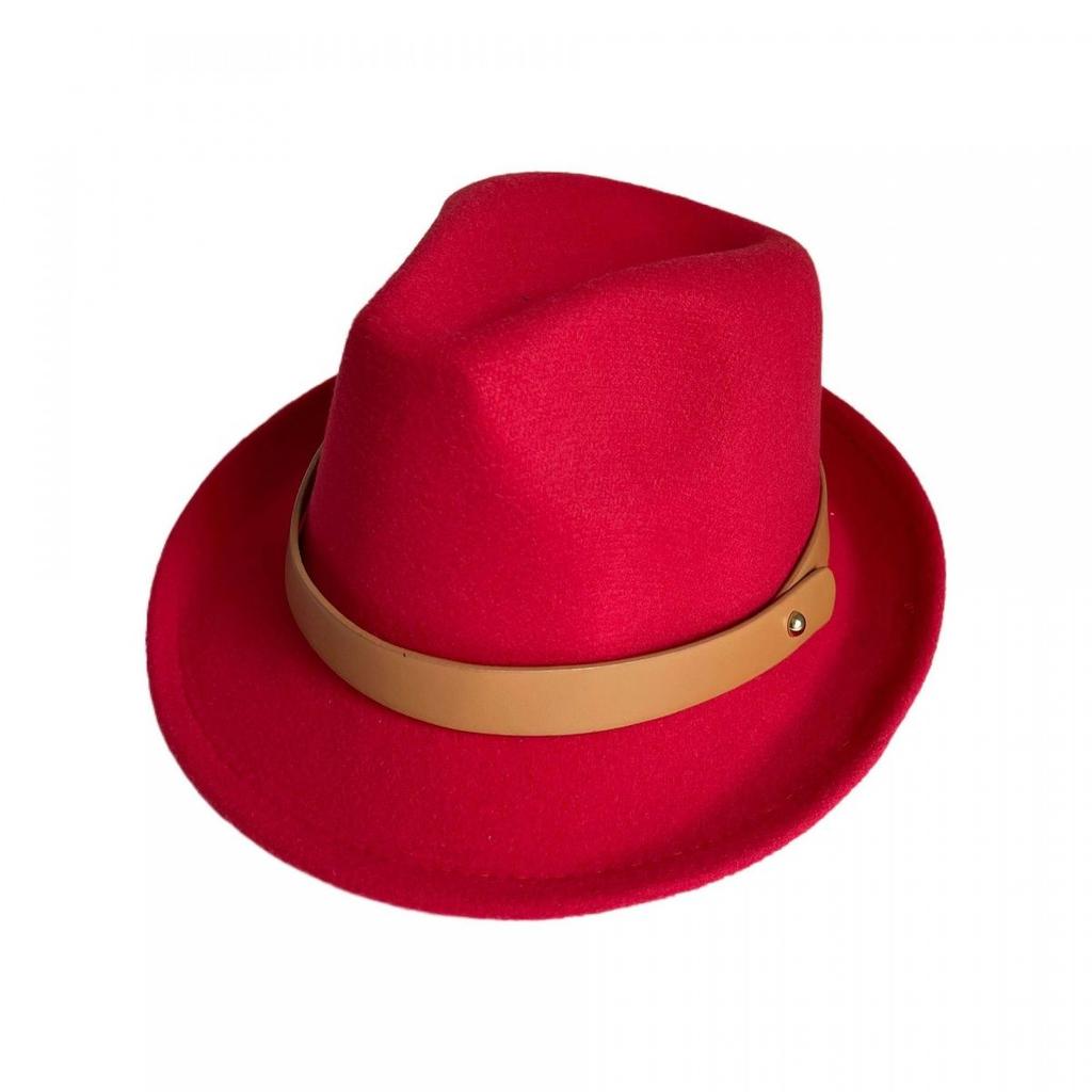 Fashion Felt Top Hat for Women British Retro Versatile Men Solid Color Felt Hat