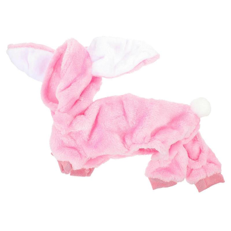 Pet Clothes Coral Fleece Warm Rabbit Ear Costume for Small Dogs 3Pcs