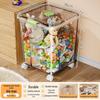 Transparent Multifunctional Storage Box: Large Capacity Plastic Organizer for Toys, Snacks, and Clothes