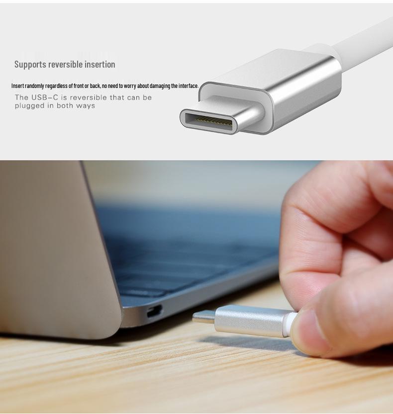 Type-C to VGA and HDMI High-Definition Conversion Cable, 25cm