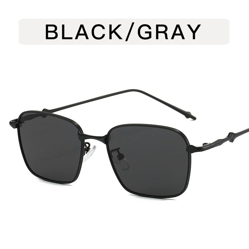 Lunettes de soleil style coréen pour femmes, forme carrée, monture en alliage, lunettes de soleil pour hommes, cool, élégantes, pour voyage, lunettes de soleil pour femmes