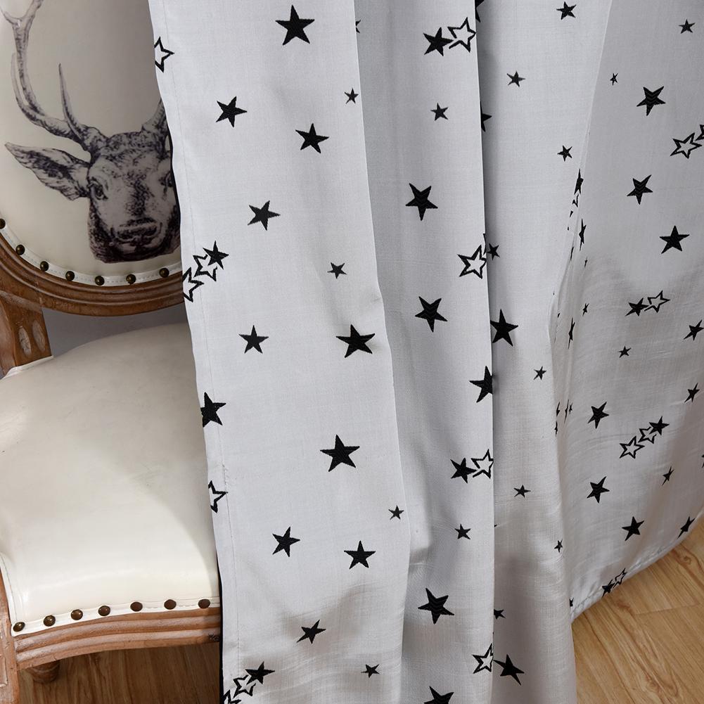 1PC Roman Modern 20%+Semi-Blackout Curtain Embroidered Dream Star Curtains Kitchen Window Bedroom Curtains 1 PCS Lozujoju Home Decor