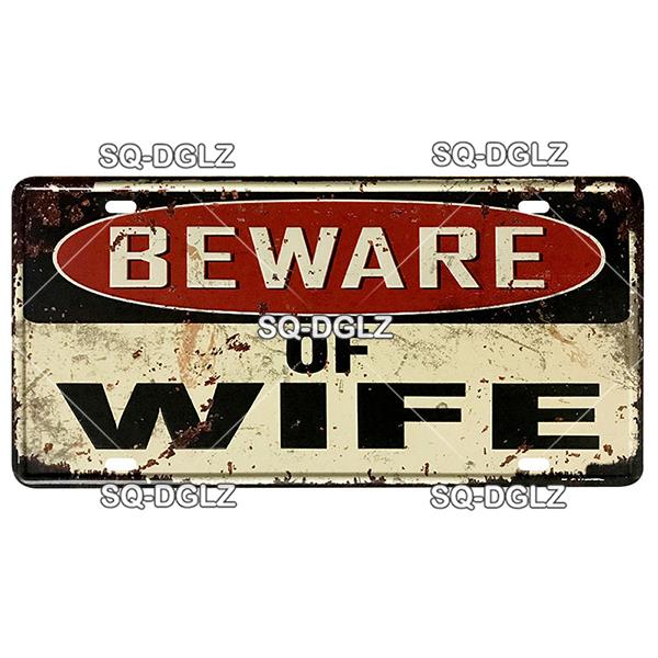 [SQ-DGLZ] Warning WiFi Camera License Plate Tin Sign Store Bar Wall Decoration Metal Sign Home Decor Painting Plaques Art Poster