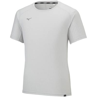 Camiseta de Treino Masculina Manga Curta Cor Branco Mesclado, Tamanho M, 32MA2023, Absorvente de Suor, Secagem Rápida