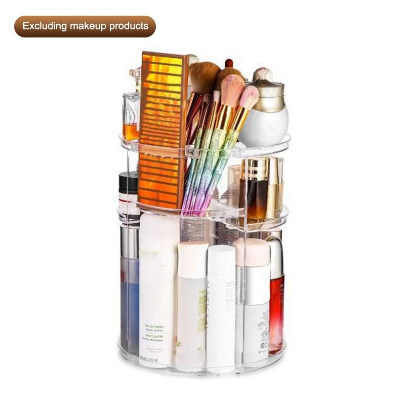 360 Rotating Makeup Organizer For Vanity,Clear Spinning Organizer And Make Up Organizers For Counter