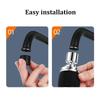 Adjustable Kitchen Faucet Filter Sprayer with 720 Degree Swivel Spout Extender