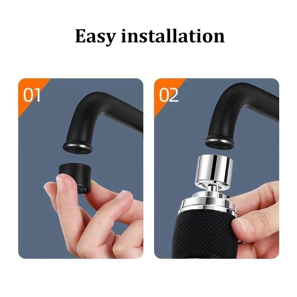 Adjustable Kitchen Faucet Filter Sprayer with 720 Degree Swivel Spout Extender